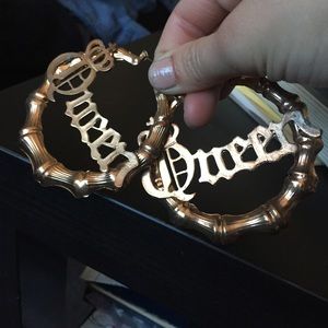 Queen Hoop Earrings